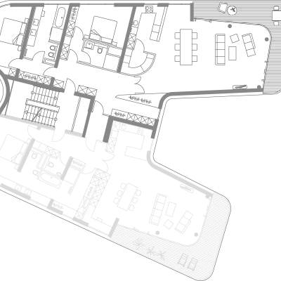 First floor plan, apartment II